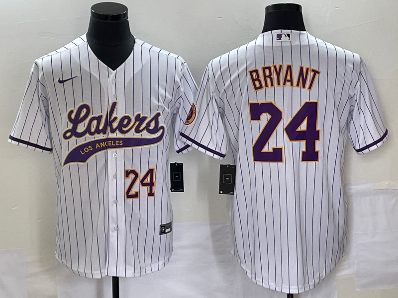 Nike 2023 Men Los Angeles Lakers 24 Bryant white NBA Jersey style 1